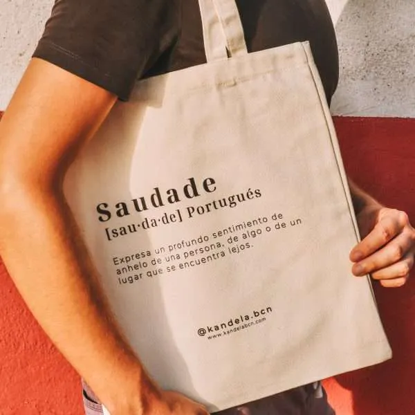 Bolsa tela tote bag | Saudade significado
