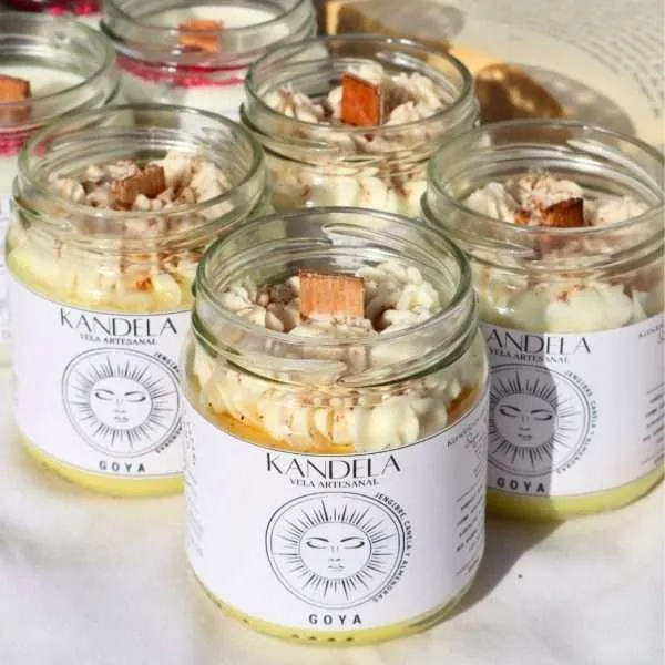 vela de soja canela almendras jengibre