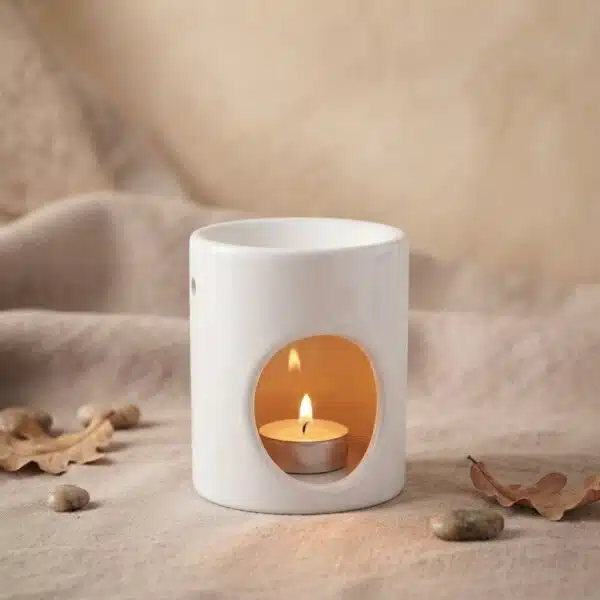 quemador de aceite blanco porcelana